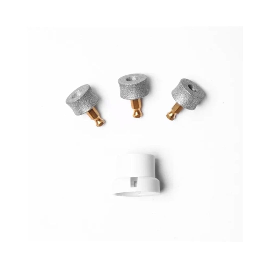 PNG-008W Shernbao Carborundum grinding wheel head set, 3 sizes (S/M/L) for professional pet nail grinding tools.