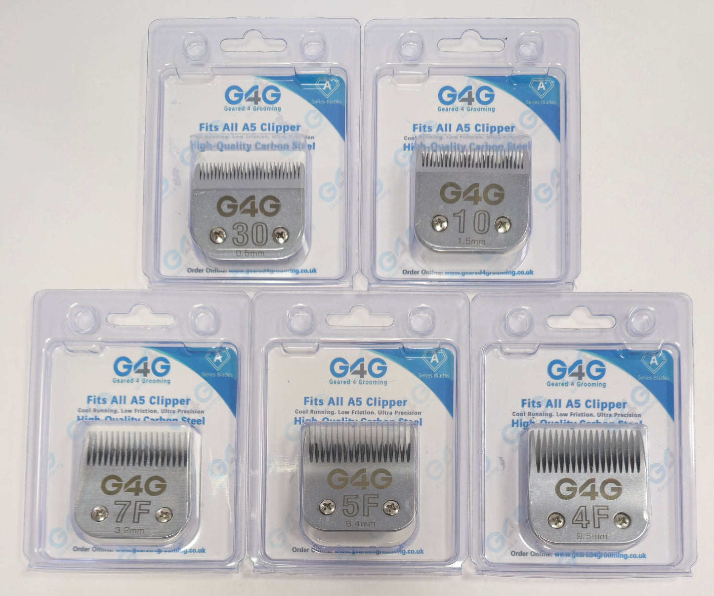 G4G A5 Snap-On Standard Width Clipper Blades