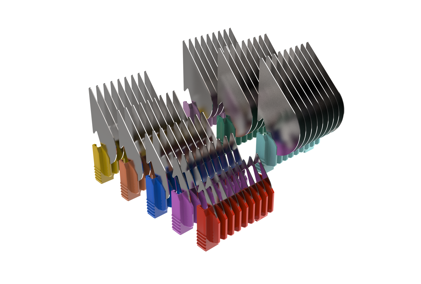 Shernbao 5-in-1 Stainless Steel Attachment Comb Kit