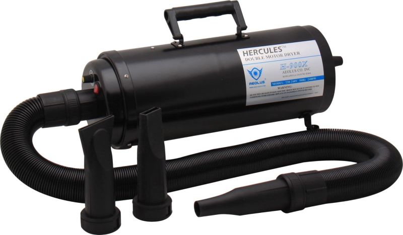 Aeolus Hercules TD-900X Double Motor Blaster Dryer with 2400W power, variable speed, and quiet operation for professional grooming.