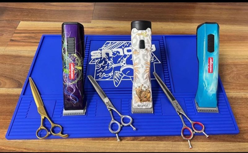 Aeolus Magnetic Mat for groomers with 6 built-in magnets, non-slip design, and easy-clean surface.