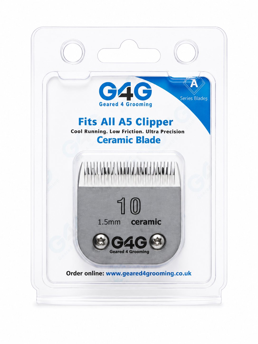 G4G A5 Snap-On Standard Width Carbon Coated Ceramic Clipper Blades