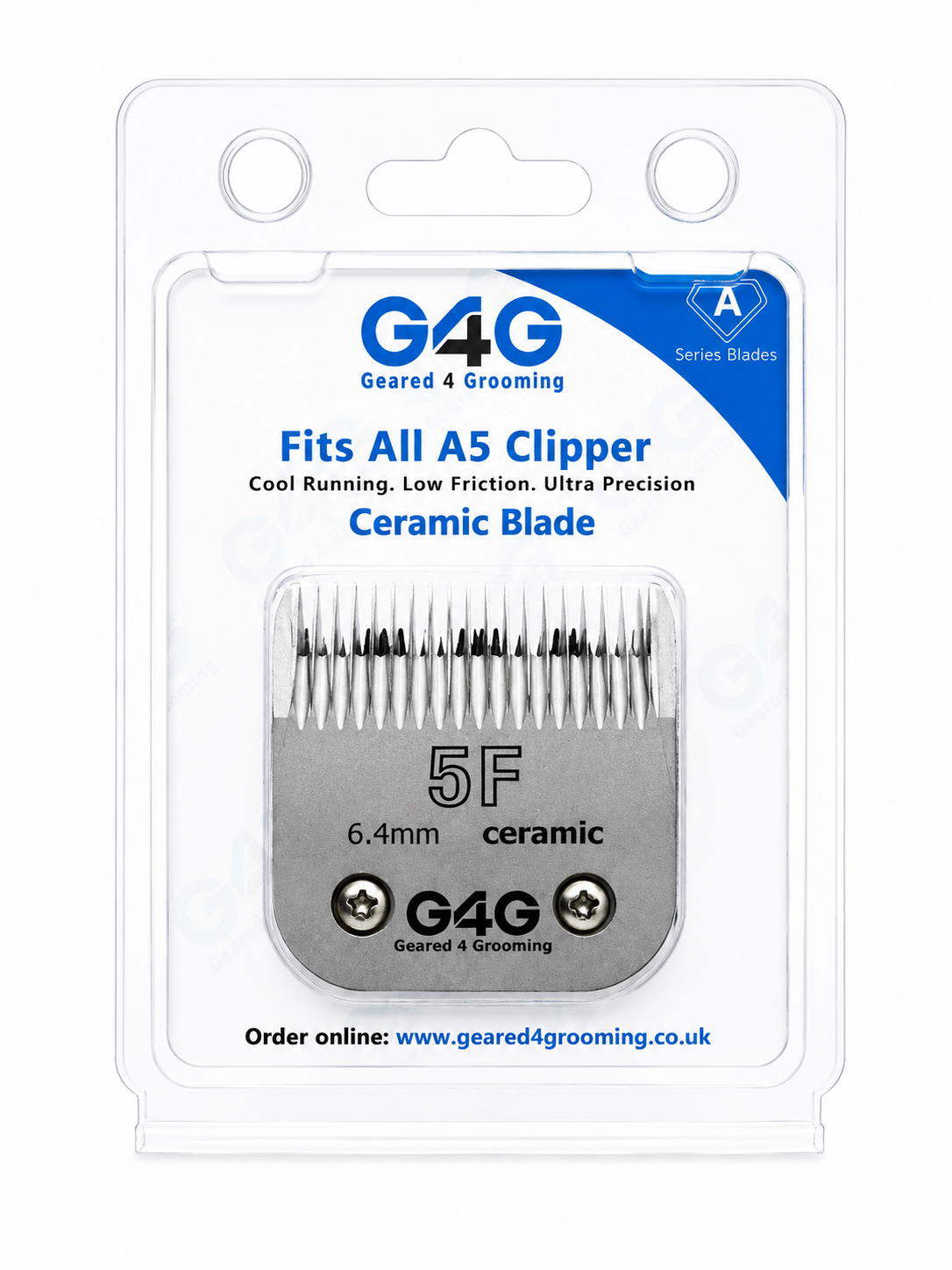 G4G A5 Snap-On Standard Width Carbon Coated Ceramic Clipper Blades